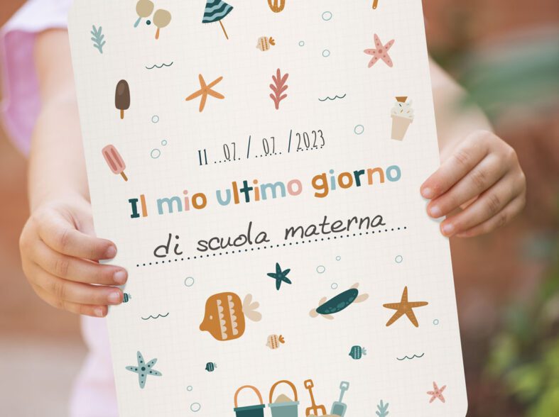 Poster "Il mio ultimo giorno di scuola/di asilo”