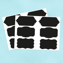 12 grandi etichette adesive di lavagnetta - Barocca